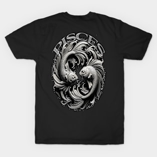 Fluid Pisces Zodiac Sign & Water Dance T-Shirt